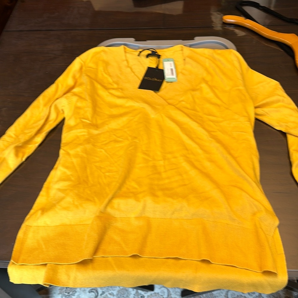 NWT Goldray yellow size large sweater